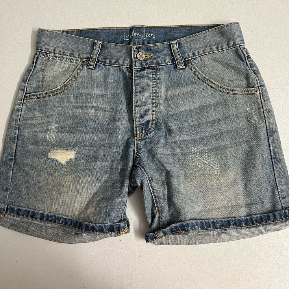 LONDONJEAN Men's Light Blue Jean Shorts